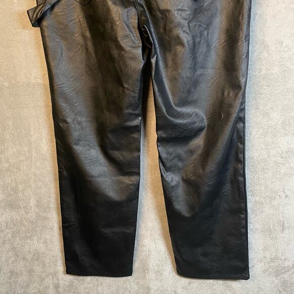 Good American Faux Leather Pants Size 10/30 Fairy Grunge Edgy Glam Going Out - Picture 6 of 14
